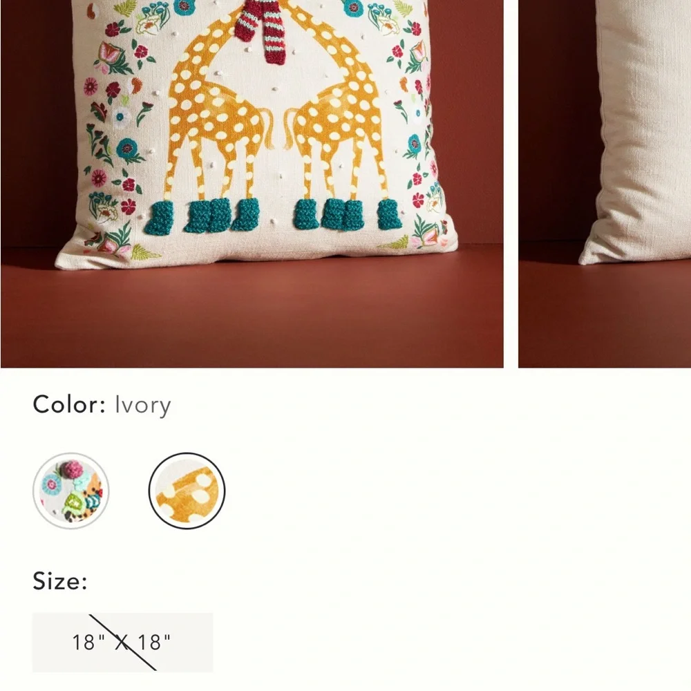Anthropologie Holiday Cheetah pillow‎ collectible